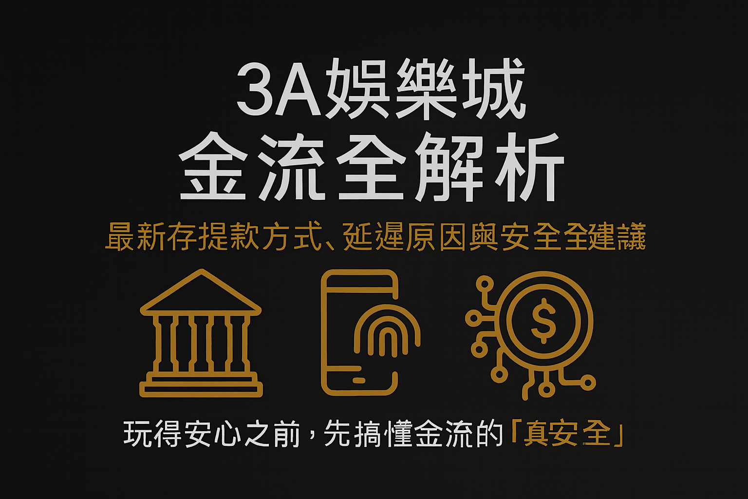 3A娛樂城金流教學:顯示銀行轉帳、電子支付與USDT存提款流程示意圖。
