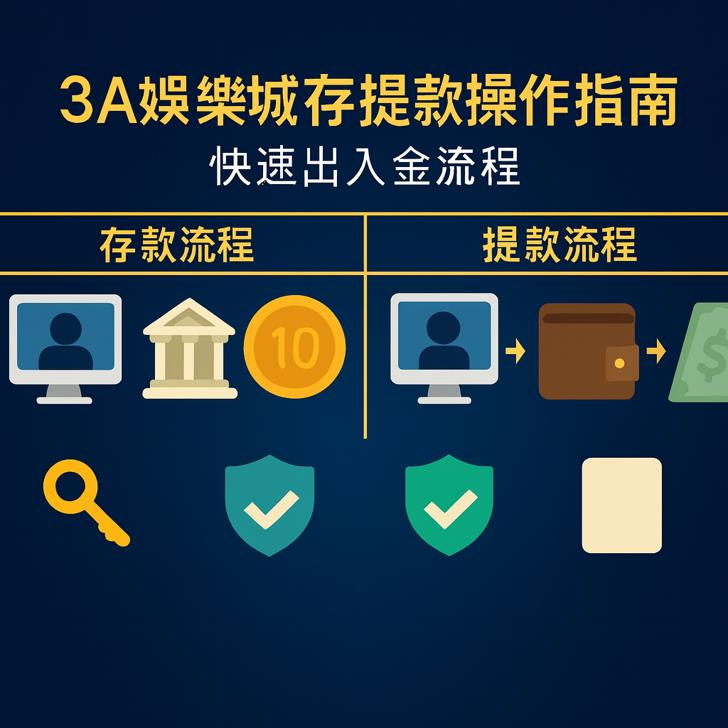 3A娛樂城存提款操作指南｜快速出入金流程