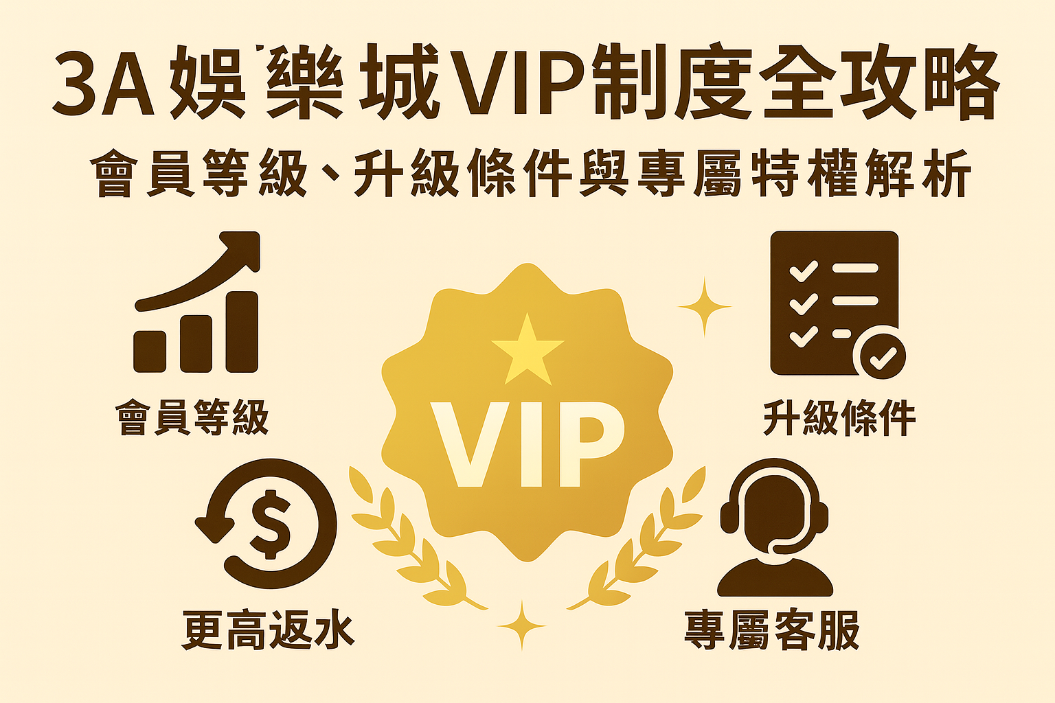3A娛樂城VIP制度|會員等級與特權