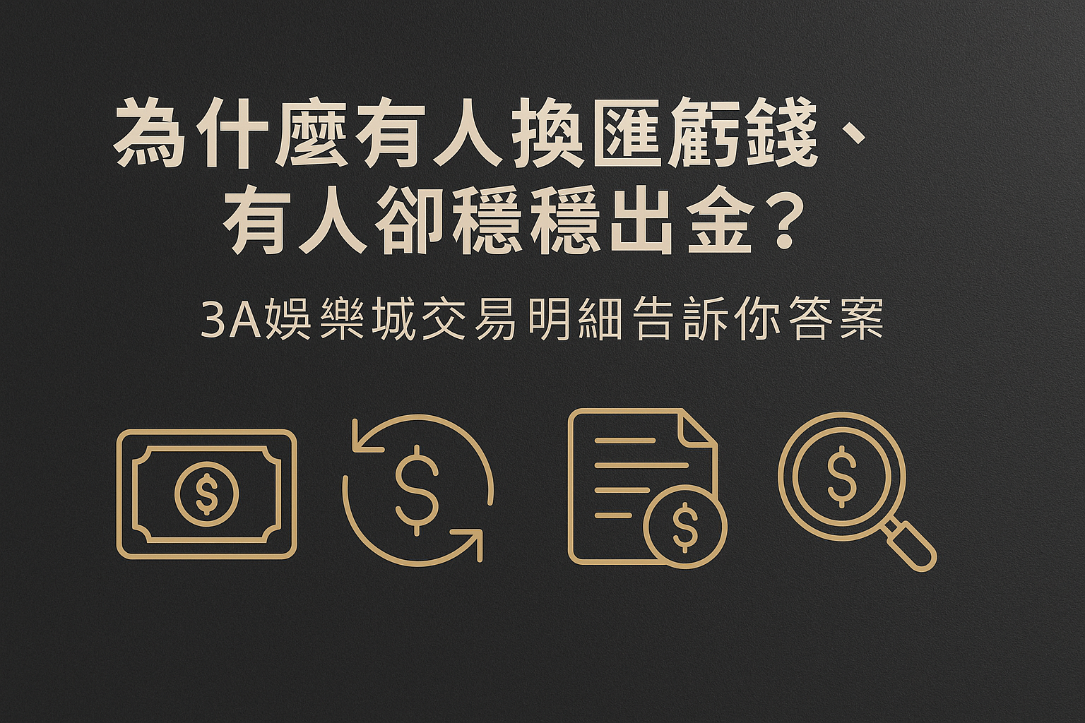 3A娛樂城換匯與交易明細解析